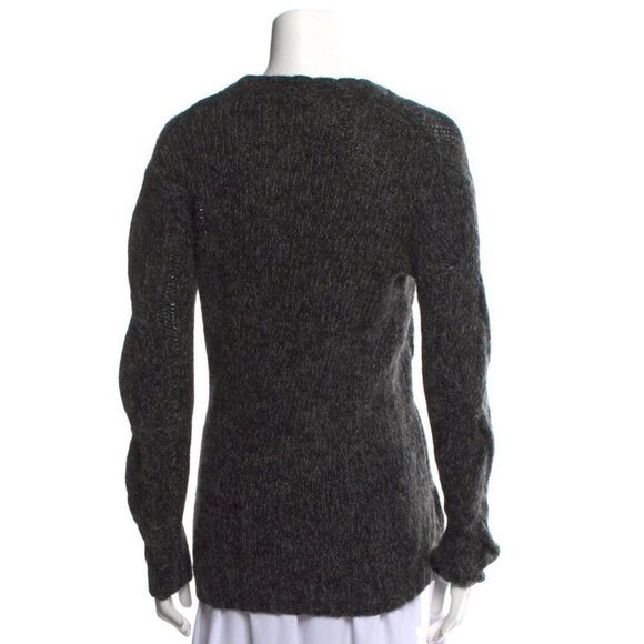 THEORY Bramsy Airmix Wool Mohair Cable Knit Sweater S Pullover Melange - Picture 4 of 7